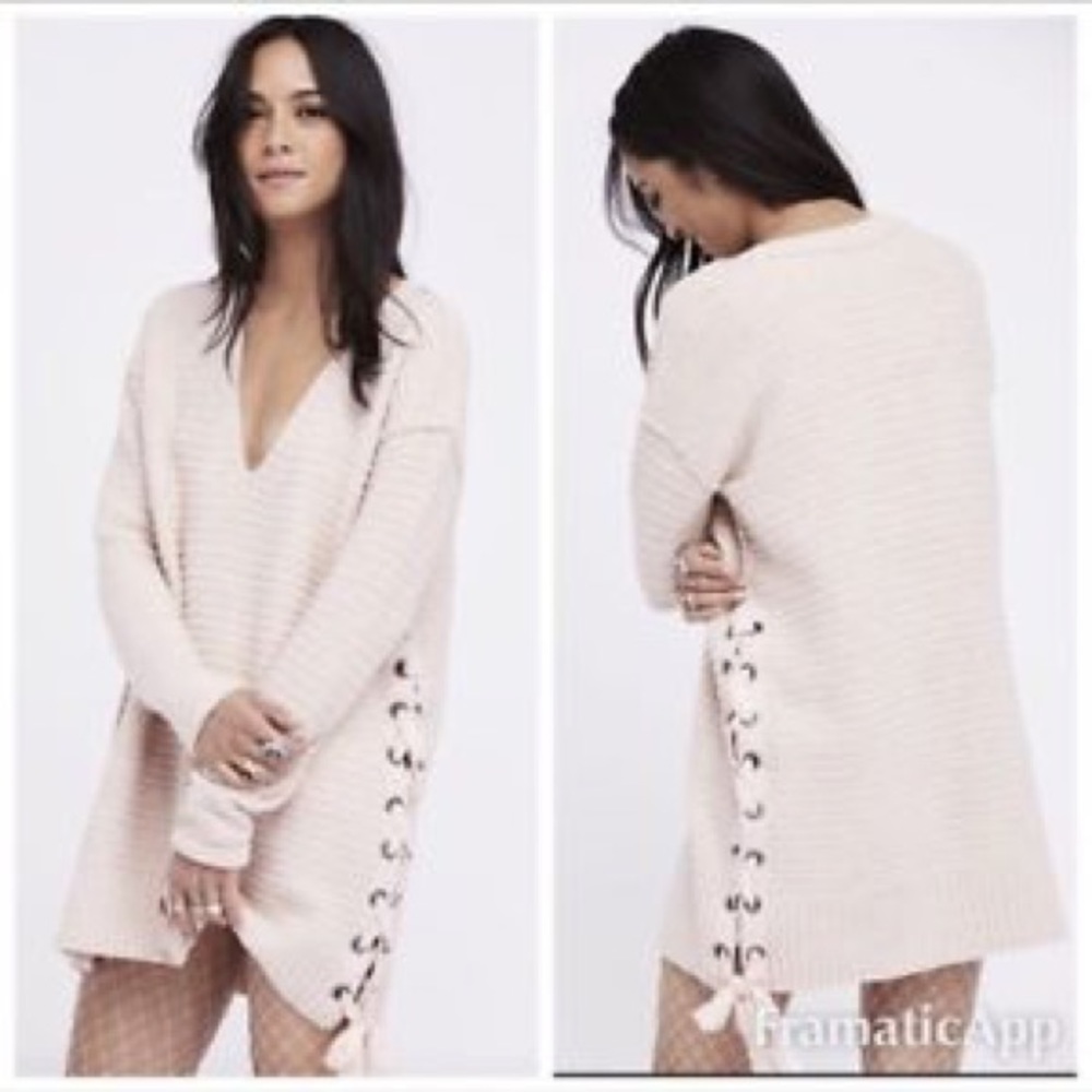 Free People “Heart It Laces” Sweater